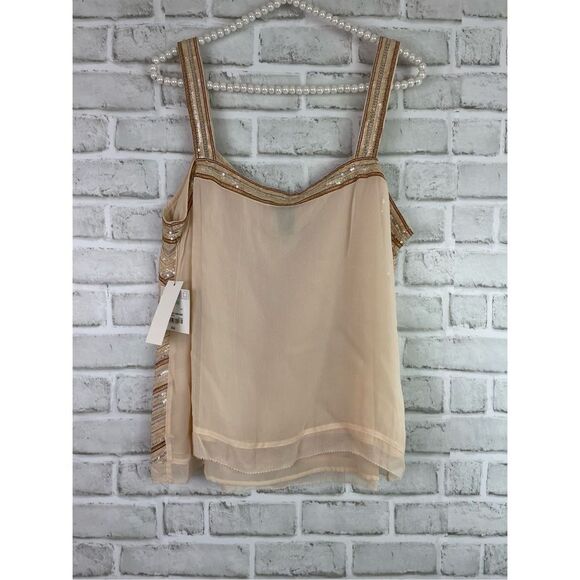 LIZ CLAIBORNE TANK TOP SLEEVELESS MULTICOLOR SEQUIN/EMBROIDERED BLOUSE - Picture 2 of 9